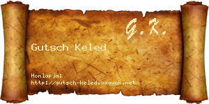 Gutsch Keled névjegykártya